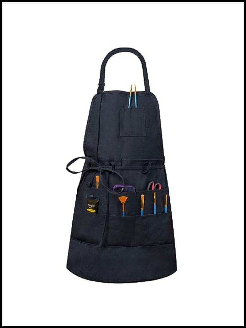 Canvas Artist Apron 10 Pockets Adjustable for Painting Pottery Crafts